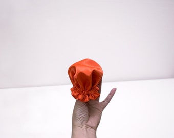 Orange Silk Satin Hair Bun Cover, Silk Satin Hair Bun Holder, Silk Hair Protection Accessory, Beaut Buns,  Silk Satin Bun Cover Custom made