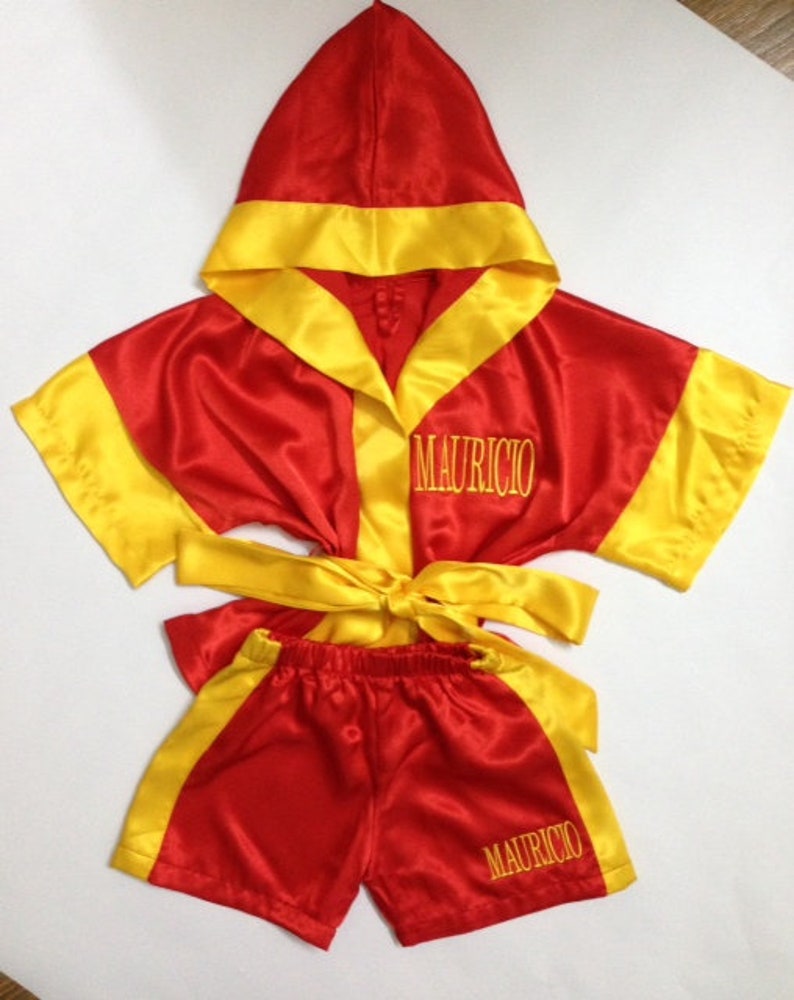 CUSTOM Made Satin Baby BOXING Robe Trunk set Boxing Outfit Etsy