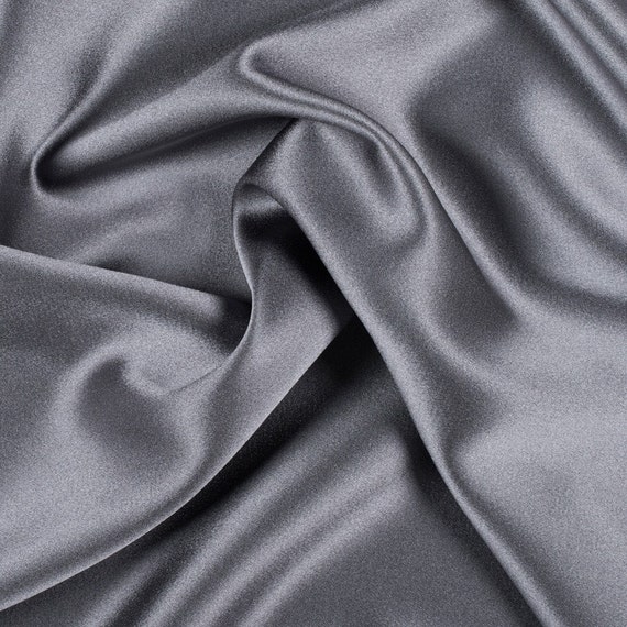 Silk Satin Fabric Grey Silk Supplies Gray Fabric by Yard Fabric