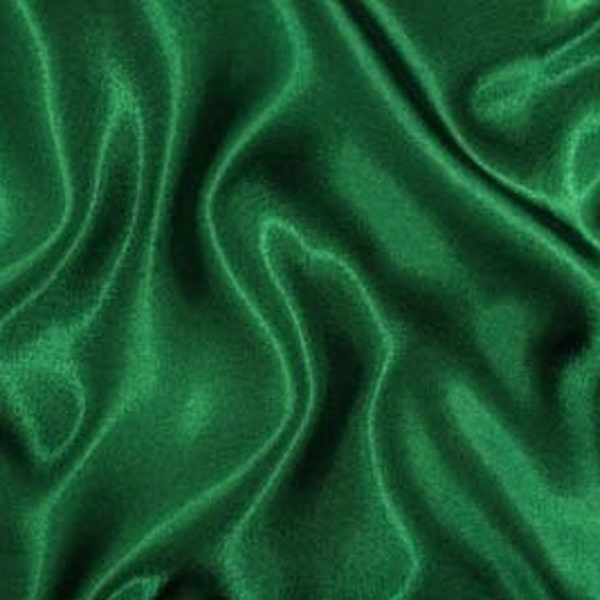 Silk satin Emerald Green Fabric Kelly Green Supplies Fabric by yard cheap fabric Silk square bridal fabric Fat quarter silk by the yard