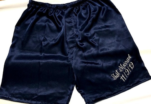 S4-men Silk Satin Shorts Mens Silk 