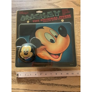 Vintage Disney Mickey The Original Mouse Computer Mouse Pad Floppy Disk Set New