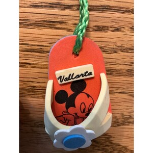 Vintage Micky Maus Vallarta Souvenir Schlüsselanhänger Sandale Flip Flop Schaumstoff Disney 2 Bild 2