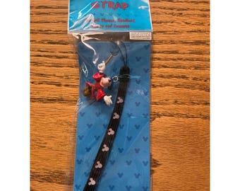 Disney Parks Sorcerer Mickey Mouse Phone Strap Charm Fantasia Wristlet New NIP