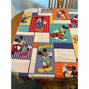 Vintage 90 Disney Cool Mickey Mouse Bedding Retro Flat Sheet Pillowcases blanket image 7