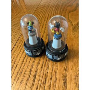 Disney Mickey Mouse 70 Happy Years Thimble Figurine Set of 2 Collectible Domes image 4
