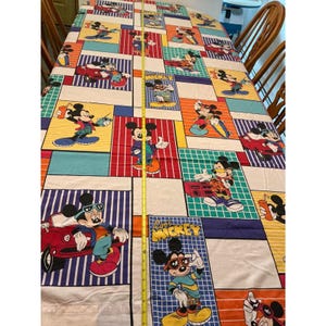 Vintage 90 Disney Cool Mickey Mouse Bedding Retro Flat Sheet Pillowcases blanket image 5
