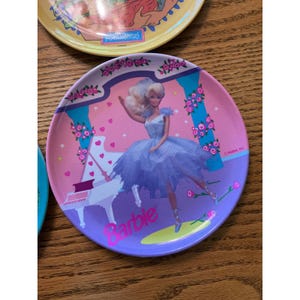 Vintage Zak Designs Disney kleine zeemeermin Pocahontas Barbie melamine bordenset 4 afbeelding 4