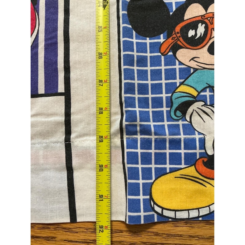 Vintage 90 Disney Cool Mickey Mouse Bedding Retro Flat Sheet Pillowcases blanket image 6