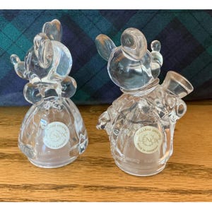 Lenox Crystal Mickey & Minnie Mouse Figurines Full Lead Crystal Germany Set image 2