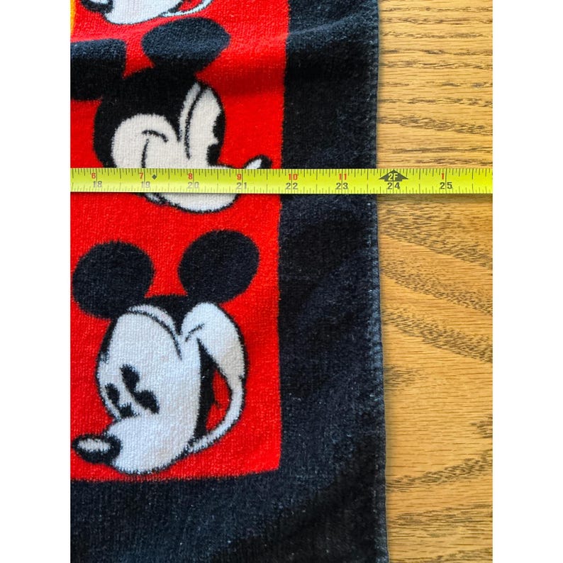 Vintage Disney Mickey Mouse handdoek Franco katoen zwart rood 40 x 23,5 afbeelding 6