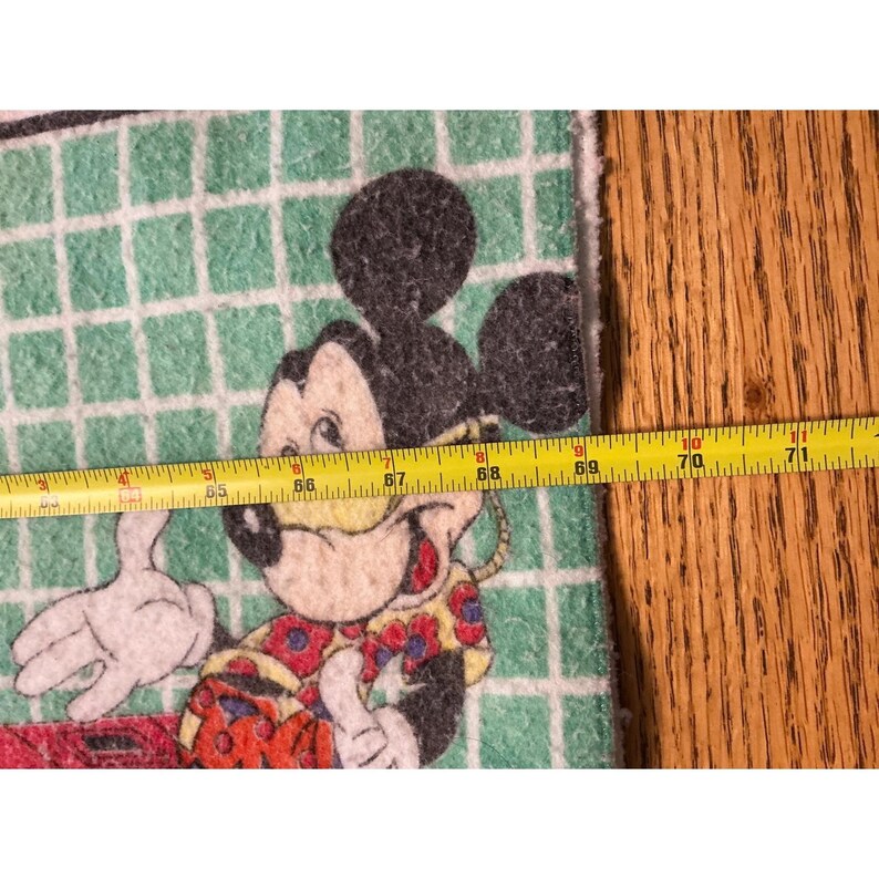Vintage 90 Disney Cool Mickey Mouse Bedding Retro Flat Sheet Pillowcases blanket image 15