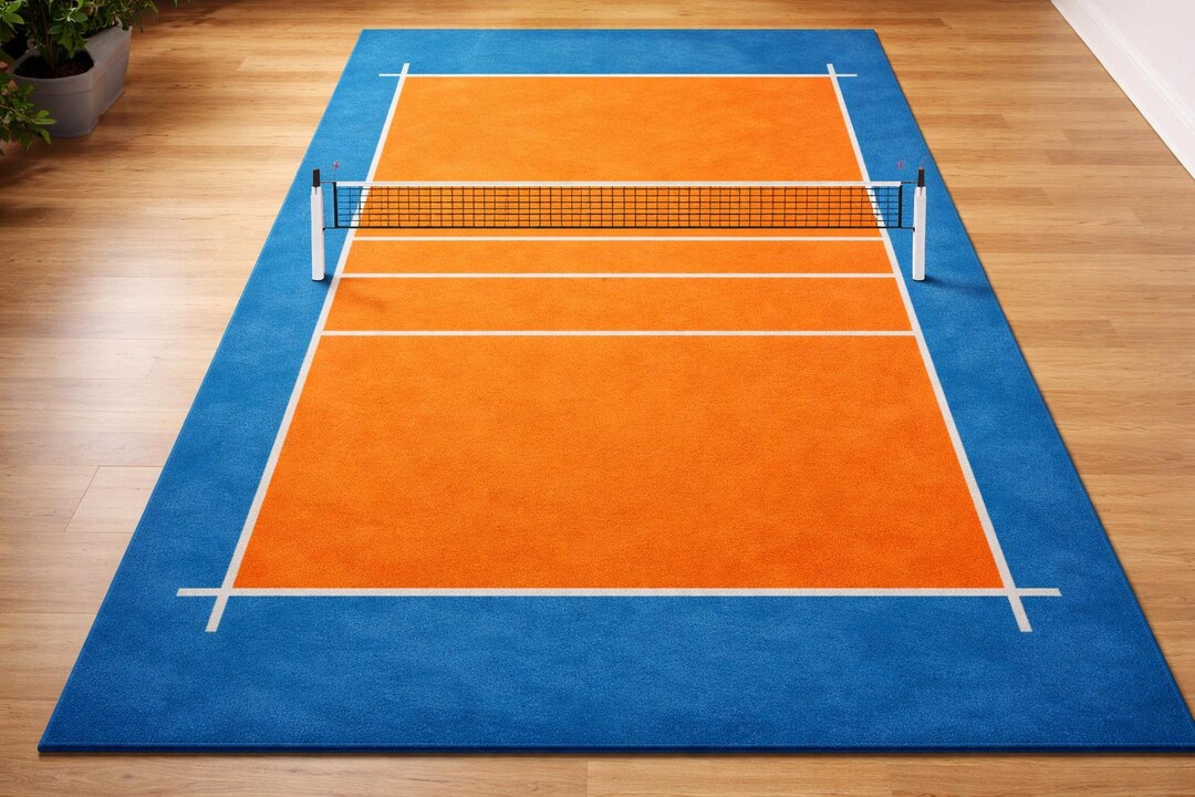 Hand-tufted Wool Tennis Court Rug, Sports Theme Kids Playroom - Etsy