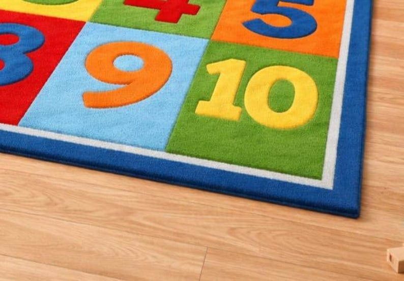 Number 8 Rug Numbers Kids Rug, Educational Playroom Carpet, Hand-tufted Wool - Etsy
