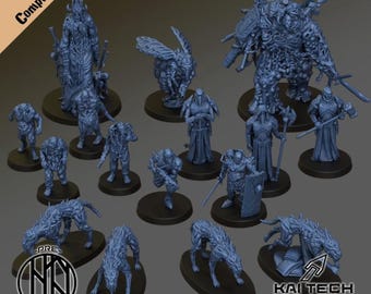 Trench compatible Proxy Grail Warband: 3D Printed Resin Grimdark Miniatures