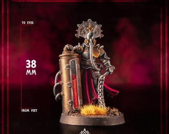 Trench Compatible Crimson Hussar Alchemiliant Mini | 32mm Grimdark Gas Trooper | Resin Chemical Warfare Infantry