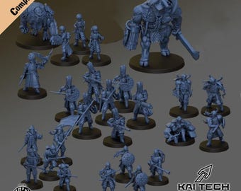 Sultanato Proxy compatible con Trench: Grimdark Miniatures, resina ABS de 32 mm