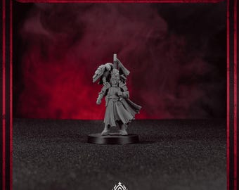Trench compatible Crimson Hussar Scout Miniature | Grimdark Trench Recon Infantry (Resin Printed)