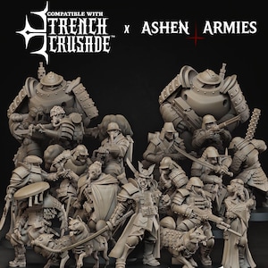 Trench Crusade Compatible Holy Shogunate Army | Feudal Japan Samurai Grimdark Warband | 32mm Resin Miniatures |