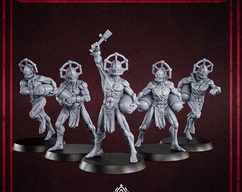 Trench Compatible Crimson Hussars Wingless | Grimdark Infantry Minis Set