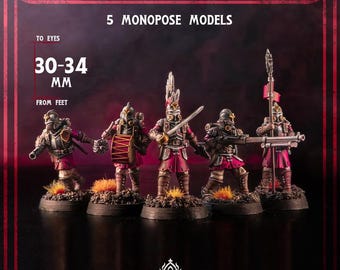 Trench Compatible Crimson Hussars Special Squad | Grimdark Command Infantry Unit