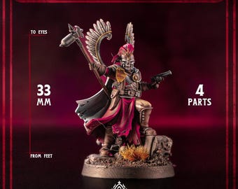 Trench Compatible Grimdark Crimson Hussar Ataman |  Command Mini Leader