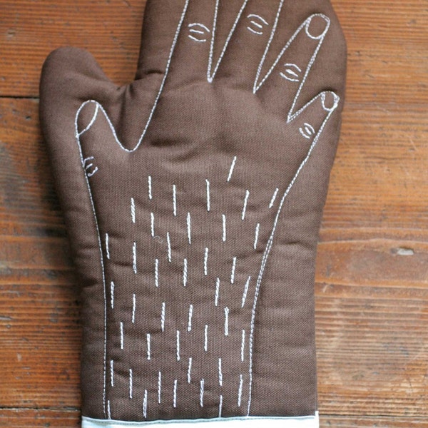 Brown Handmade Oven Glove