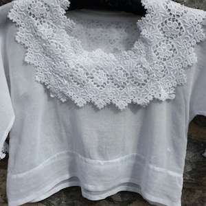 1920s Edwardian Lawn Cotton Cropped Top