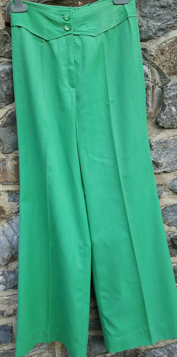 1960s Green Flared Trousers