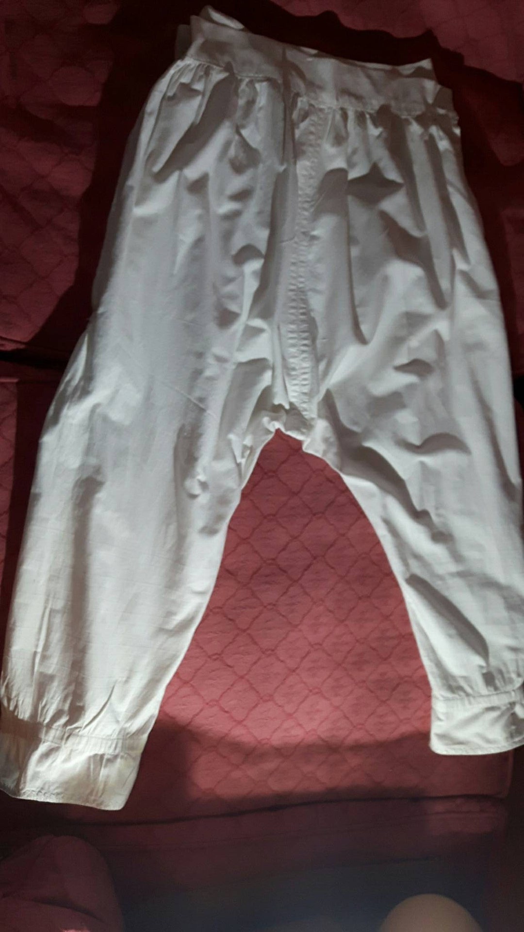 Victorian Knickerbockers Undergarment Original Cotton White 2426 Inch
