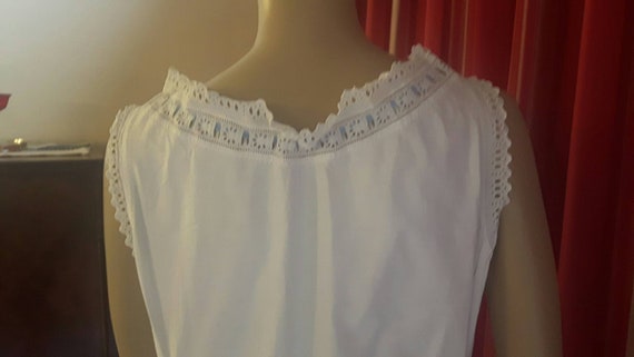 VICTORIAN Bloomer Chemise in White Cotton with Br… - image 6