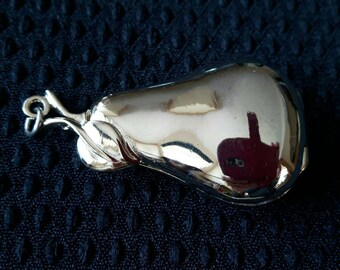 1970s Perfume Pear Pendant for Aliage Silver Plated