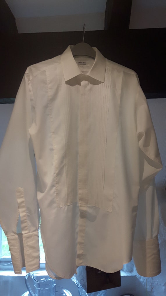 VINTAGE Mens DRESS Shirt White 15 inch collar 38 cms … Gem