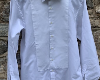 Camisa de cena/esmoquin para hombre de Moss. Bros. Covent Garden con pechera Marcella, cuello de 38 cm (15 pulgadas), usada.