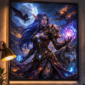 カスタムWoWキャラクターポートレート | World of Warcraftコミッション | MMORPGファンタジーキャラクターアート | パーソナライズされたゲーマーギフト | デジタルダウンロード