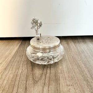 Vintage Reuge Swiss Music Box: Rotating Rose, 24% Lead Crystal Vintage Reuge Swiss Music Box: Rotating Rose, 24% Lead Crystal