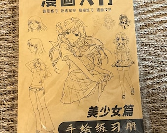 Cuaderno de dibujo de chicas anime: Guía para principiantes (mayores de 14 años)