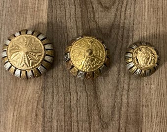 Vintage Tricolor Metal Pill Box Made In India 3 styles To Choose From 2”