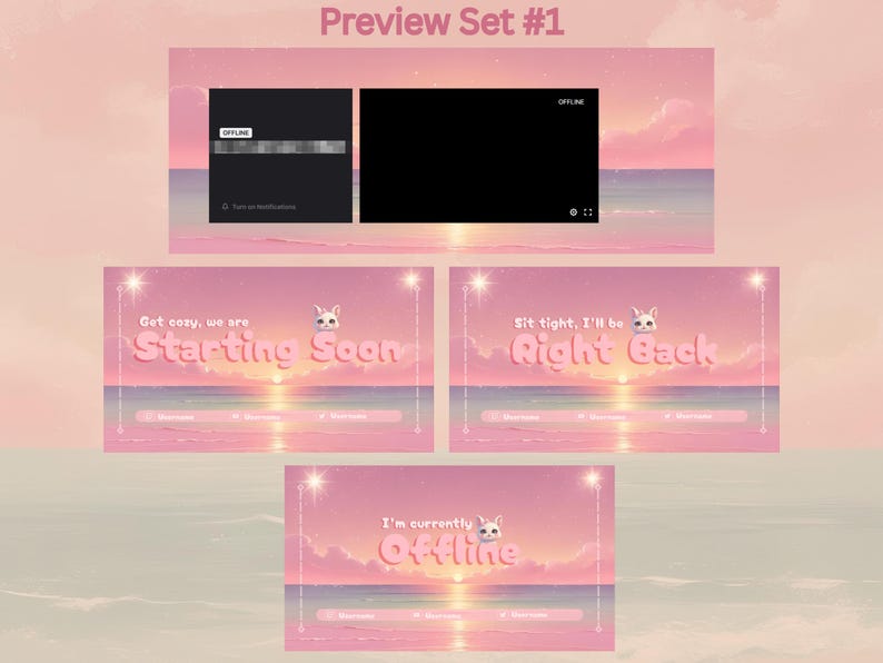 Customizable Twitch Overlay Kit for Streamers - Instant Download ...