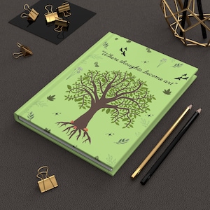 Inspirational Tree Hardcover Journal: Nature Writing Notebook