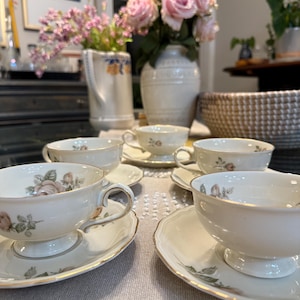 Dresden Germany 3連 磁器 プレート 花柄 金彩 Bavarian porcelain