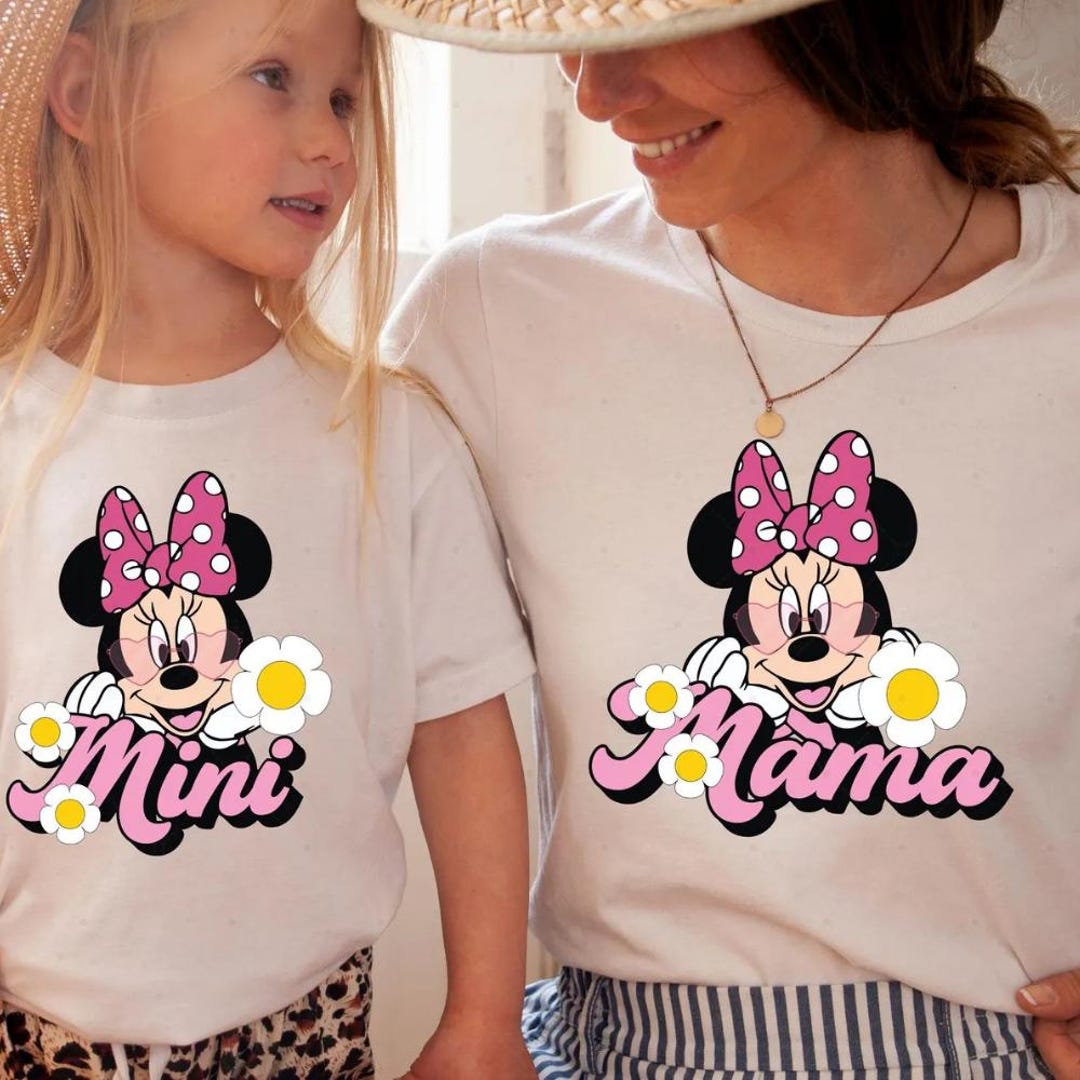 Minnie Mouse Mama Mini Matching Shirt, Disney Mom and Daughter Tee - Etsy