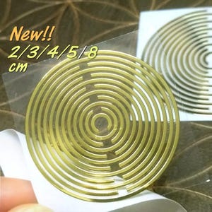 Lakhovsky Multiwave Oscillator Sticker | Sacred Geometry Metal Golden Decal for Laptop, Phone, Car, Orgonite & Altar Decor (2–10cm)
