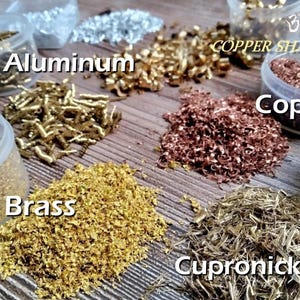 25 Types Copper Brass Shavings High Quality Orgonite Making Supplies | Copper, Brass, Aluminum, Cupronickel