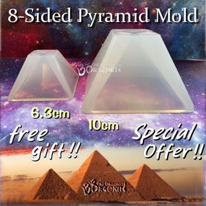 Eight-sided Pyramid Silicone Mold | 4 inches / 2.5 inches | Ancient Egypt | Candle Making | Resin Art | Orgonite Making Supplies