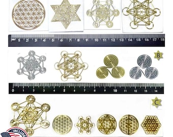Metallic Sacred Geometry Stickers - Chakra, Flower of Life