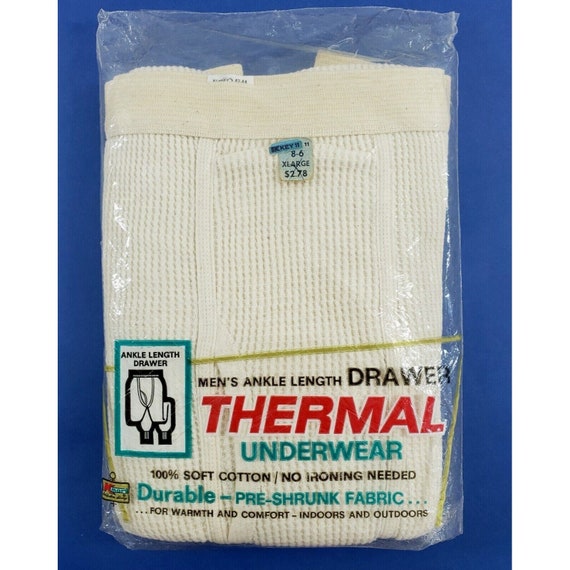 NOS Vintage Kmart Mens Ankle Length Drawer Thermal Underwear X-large XL NEW  