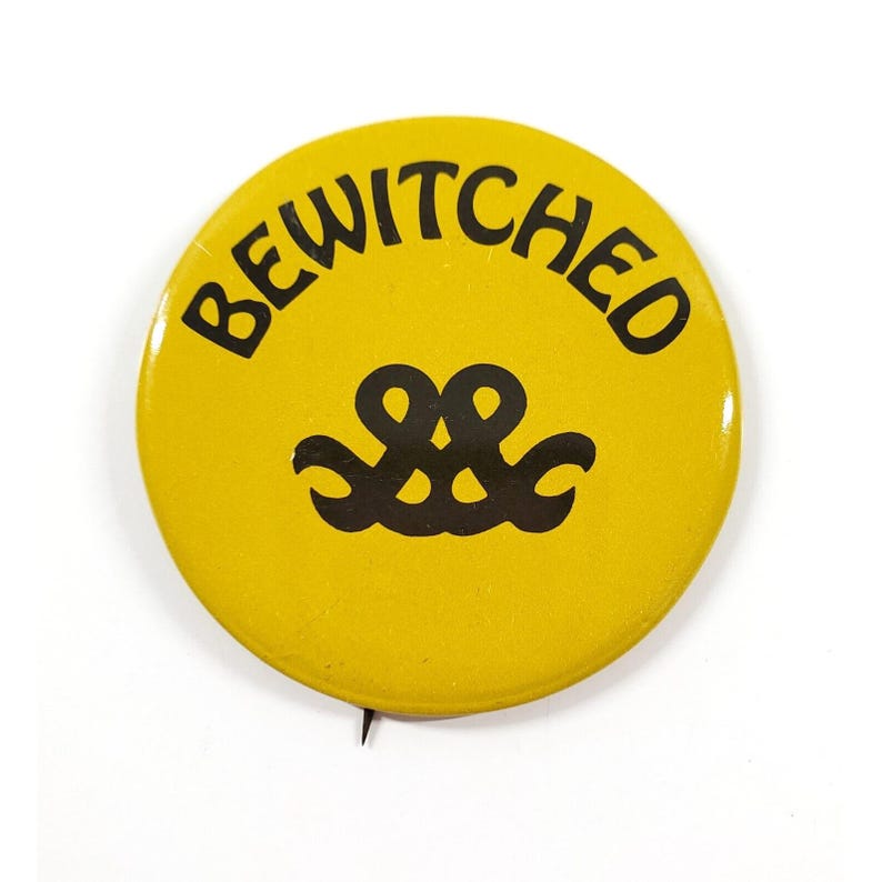 Vintage Bewitched Double Ampersand Logo Yellow Metal Pinback Button - Etsy