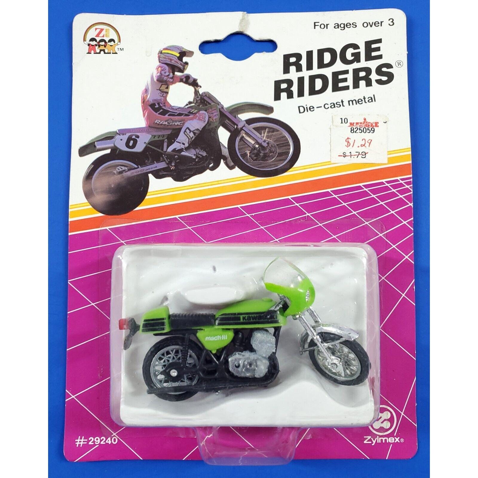 1993 Ridge Rider Die Cast Kawasaki Mach III Race Motorcycle Zylmex