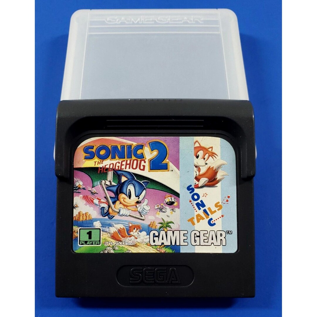 Sonic the Hedgehog 2 Sonic Tails Sega Game Gear 1992 Cartridge and Case ...